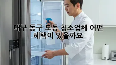 대구 동구 도동 청소업체, 어떤 혜택이 있을까요?